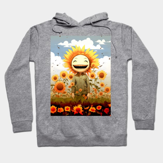 Sunflower Smiles: Be Happy Today Hoodie by Puff Sumo